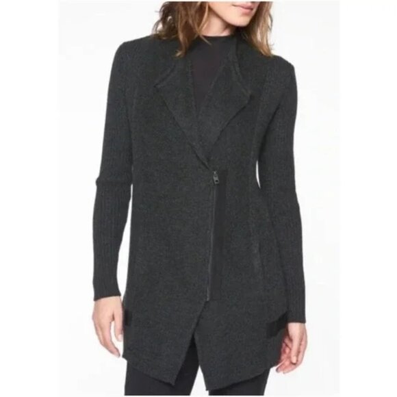 Athleta‎ Women's Thermolite Sentinel Sweater Coat Jacket Charcoal Gray Size L - Picture 1 of 11